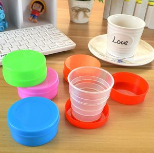 Wholesale Folding Portable Collapsible Plastic Cups Telescopic Cups Camping Hiking Drinkware SN1404