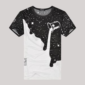 Sommar T shirts Fashion Tops Tees Plus Size Short Sleeve T Shirt Mjölk Tryckt T shirt D Designer Kläder M XXL Golf Tshirt