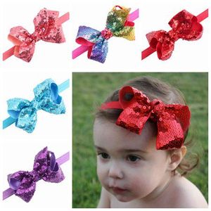 Baby-Pailletten-Stirnbänder für Mädchen, Weihnachts-Haarschleifen, Jubelschleife, Kinder-Haar-Accessoires, Schleifen, Haarbänder, Stirnband