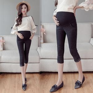 Summer Fashion Thin Strech Maternity Capris Pants 7/10 Length Skinny Pants Clothes for Pregnant Women Pregnancy Legging