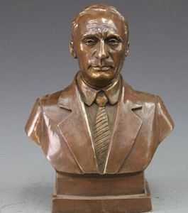 WBY --- 516 Brązowa miedziana posąg Vladimir Putin Bust Figurine Art Sculpture2140