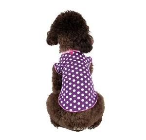 Maglietta per cani da compagnia di moda Maglietta estiva per cani da cartone animato Vestiti per cuccioli di cotone Maglietta per cani da compagnia carina Taglia S