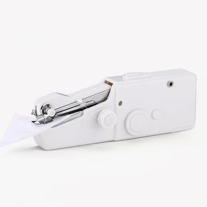Hand Held Portable Sewings Machine Cordless Household Mini Plastic White Stitch Electric Clothes Fabric Sewing Tools 13 25tf ff