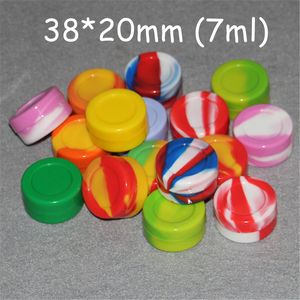 Nonstick Food Grade storage oil boxes Jar Silicone Wax Container 3ml 5ml 7ml 22ml Silicon containers jars dab tool for rigs DHL