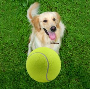 24CM Big Inflatable Tennis Ball Giant Tennis Ball Dog Chew Toy Signature Mega Jumbo Kids Toy Ball Outdoor dog training balls Wholesal