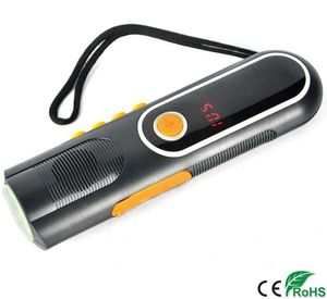 Wholesale torch radio for sale - Group buy Multifunction Hand Power USB Rechargeable Flashlight AM FM Radio Flash light Power bank Torch Camping Hunting Lantern