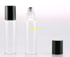 100 шт. / Лот 10 мл прозрачного стекла на эфирные масла флаконы для духов с роликом из нержавеющей стали 10CC прозрачная бутылка