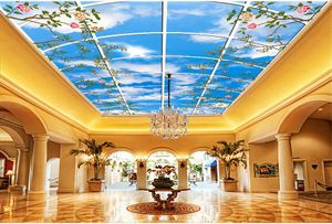 3d ceiling stereoscopic wallpaper Custom photo wall mural pattern living room decoration ceiling modern wallpaper