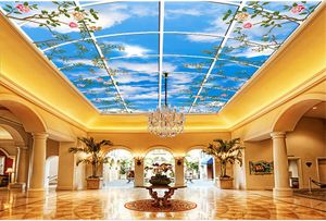 3d ceiling stereoscopic wallpaper Custom photo wall mural pattern living room decoration ceiling modern wallpaper