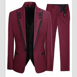 Setwell Fashion Grey 3 stycken Män Passar Bröllopsdrag One Button Groom / Bestman Tuxedos Suit Coat Pant Design Bilder (Jacket + Vest + Byxor)