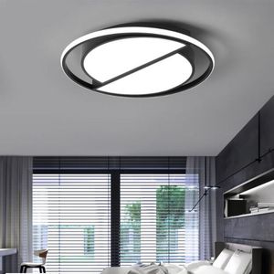 Dimmable Led Ceiling Lamp Modern Black Ceiling Light Round Living Room Kitchen Light Fixtures Indoor Lighting Ceiling