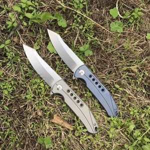 Coltello Flipper D2 Lama Stone Wash CNC TC4 Manico in lega di titanio Coltelli pieghevoli tascabili EDC