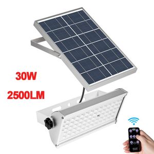 65 светодиодов солнечная лампа Super яркий 2500LM 30W Spotlight Wireless открытый водонепроницаемый сад с дистанционным управлением