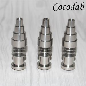 Universal 6 In 1 Titan Nägel 10 14 18mm Weibliche Und Männliche Domeless Nagel Carb Cap Quarz Banger nägel Für Glas/Silikon Rohr