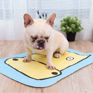 Sommar Pet Ice Mat Cooling Pad Sleeping Matts Rivmotstånd Lätt att rengöra tecknad hund/husdjurssäng