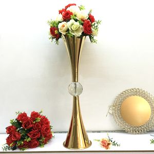 Nowy Styl Kryształ Akrylowy Wysokiej Jakości Sztuczne Jedwabne Kwiaty Piłka Dla Ślubnych Aisle Centerpieces Decor BEST0336