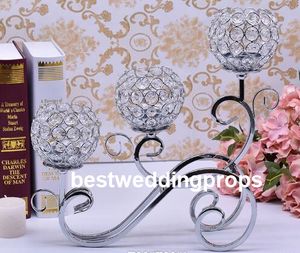 Decoração Novo Estilo Alto Casamentos Cristal Mesa Centralpiece Flor De Ouro Stand Wedding Centerpiece Candeleiro Best0108