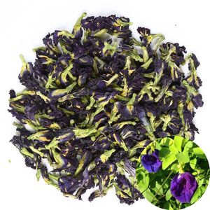 Organik Kurutulmuş Saf Kelebek Bezelye Çiçekler, Doğal Clitoria ternatea Herbals Mavi Çay Toptan, Üst Sınıf