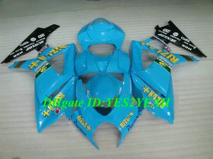 Kit carenatura moto Hi-Grade per SUZUKI GSXR1000 K7 07 08 GSXR 1000 2007 2008 Set carenature blu plastica ABS + Regali SX10