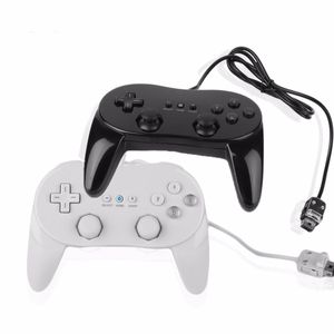 Yeni Siyah Beyaz Kablolu Klasik Denetleyici Pro Joypad Gamepad Wii U WII Uzaktan Yüksek Kaliteli Hızlı Gemi için