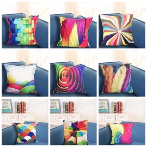 45*45cm Pillow Case High Quality Geometric Abstraction Plush Glamour Square Pillow Case 3D Sofa Cushion Cover Office Home Sofa Decoration