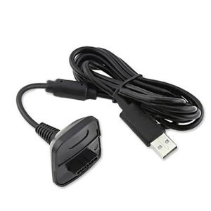 New Black Grey USB Charge Charging Cable Cord Play Charger Adapter For XBOX 360 For Xbox 360 slim Controller High Quality FAST SHIP