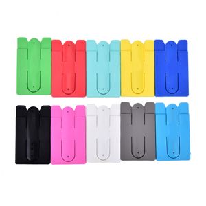 Supporto universale portatile in silicone One Touch con slot per schede per supporti per telefoni cellulari per iPhone 7 plus Samsung Huawei HTC