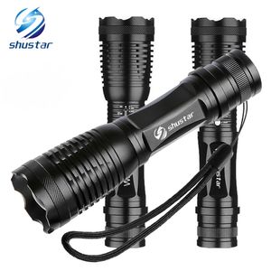 High Power LED Flashlight XML-T6/L2 8000 lumen Torch Zoomable Flashlight torch light 5 modes For 3xAAA or 1x18650