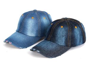 Berretto da baseball unisex in denim lavato in bianco a basso profilo Jean Hat Casquette cappelli snapback regolabili berretti per uomo e donna berretto genitore-figlio