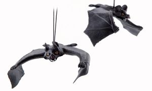 Pipistrello di gomma di Halloween appeso pipistrelli 3D cadenti horror spettrale decorazione del partito puntelli simulazione animale realistico regalo nero forniture festive