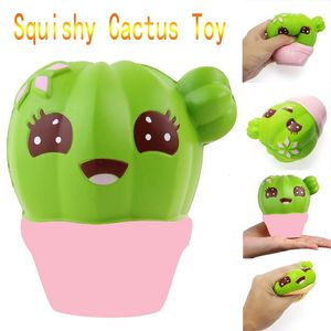 Bola bonito Cactus Brinquedo Mole Cacto Creme Perfumado Squishy Lento Rising Squeeze Strap Kids Toy Bola De Descompressão