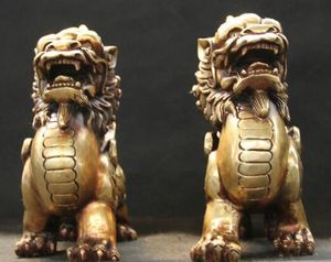 Wholesale beast statue for sale - Group buy WBY quot Chinese Copper fly Folk dragon beast animal PiXiu Statue sculpture a pair R0710