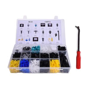 USA Shipping 730PCS Car Body Fasteners Retainers Clips 17 Kinds Push Pin Rivet Trim Panel Fastener Clip Moulding Assortments Kit on Sale