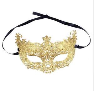 Venetian Masquerade Mulheres Máscara Fato Festa Face Máscara de Ouro Máscara de Laço Catwoman Halloween Recorte Prom Festa Acessórios