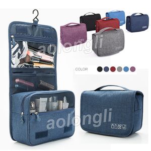 2018 Hanging Toiletry Bag Wash Travel Organizer Bag Custodia cosmetica per trucco con gancio appeso impermeabile da bagno in pouch di grande capacità