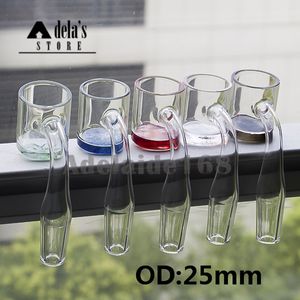 Color Bottom Quartz Banger Nail OD 25mm smoke Flat Top XL Domeless Nails 10mm 14mm 18mm Male Female Dab Rigs Bong Water Pipe