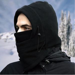 6 kolorów maska ​​na zewnątrz Zimowa rowerowa Caps Caps Dwuwarty Layer Polar Fleece Full Face Mask CS Ciepłe Wiatroodporne Kapelusze Szalik Narciarstwo Unisex