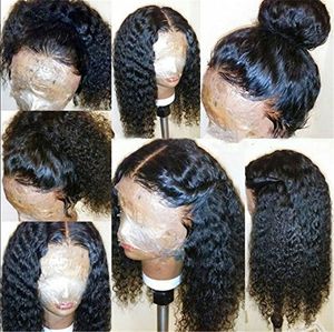 HD Lace Frontal wig human Pre Plucked Front water wave x4 front wigs Afro kinky curly for Black Women Brazilian Virgin Hair diva1