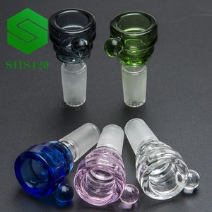 Tappo in carb di vetro con manico Colore misto D = 25mm L = 35mm per quarzo Bnager Quartz Banger Nail Oil Rigs all'ingrosso