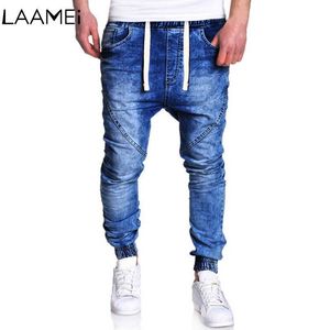 Laamei Hiphop Homens Jean New Harem Jeans Estiramento Calças Retro Masculino Jean Estiramento Lápis Jogger Casual Streetwear Calças Para Homens C18111201