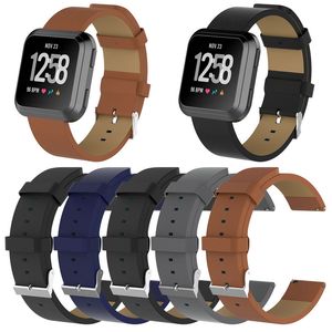 New Luxury Leather Wrist band Sport Watch Strap Bracelet For Fitbit Versa Smart Watch Straps Wriststrap Watchbands