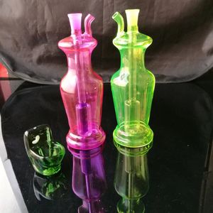 Pote de vaso de vidro colorido atacado cachimbo de água de vidro, acessórios para tubos de água de vidro, frete grátis