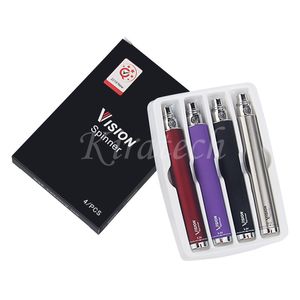 40PCs Vision Spinner Vape Pen Twisted Batterispänning Justerbar för Bra Pris Högkvalitativa ECIG Vapes Batterier