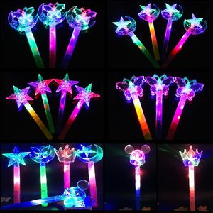 Magic Novelty Lighting Fairy Stick Children LED Toys Colorful Wand Wholesale Ice Enchanted Crown Flash