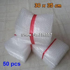 50 pcs Nova Bubble Bolsas 30 * 35cm Transparente Transparente Envelopes Envoltórios Envoltório Bolsas Embalagem PE Mailer Embalagem Air Bubble Bag