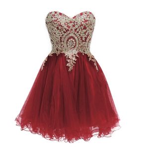 Vestidos curtos de baile 2019 Borgonha Festa de boas vindas Cockatil Red Blue Pageant Vestidos Vestido Real image Dubai Beads Pérolas Lace Up Barato