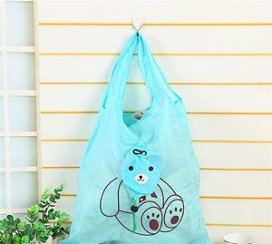 Cartoon Animal Fruits Foldable Cute Usable Shopping Bags Handbag Polyester Fiber Cloth Storage Bag Eco Friendly Novelty ds ZZ