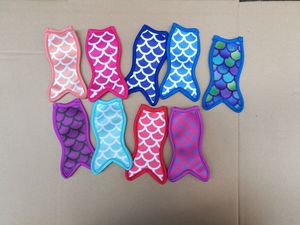 Mermaid Popsicle Holders Ice Sleeves Freezer case tool for Kids Summer Cream Tools Size 16X 8 cm