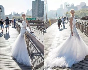 Pnina Tornai 2019 웨딩 드레스 레이스 앙티크 보석 스위프 기차 민소매 보헤미안 신부 가운 플러스 사이즈 비치 머메이드 웨딩 드레스