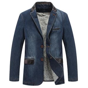 2018 novos mens moda jeans jaqueta casual longo 100% algodão macho jeans casaco outono primavera blusão de alta qualidade m-4xl